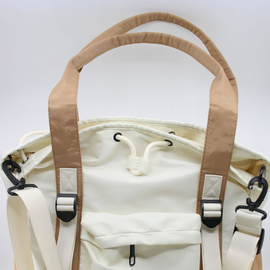 [GIRLS GOOB] Women's Big Size Ivory Shoulder Bag, Backpack, Durable Synthetic Fiber
